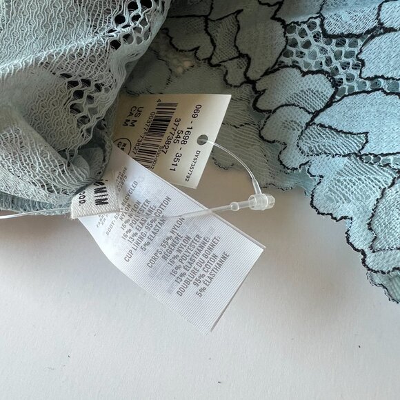 NWT Aerie Midnight Lace Padded Longline Bralette Bra Blue Size Medium M NEW - Picture 8 of 13